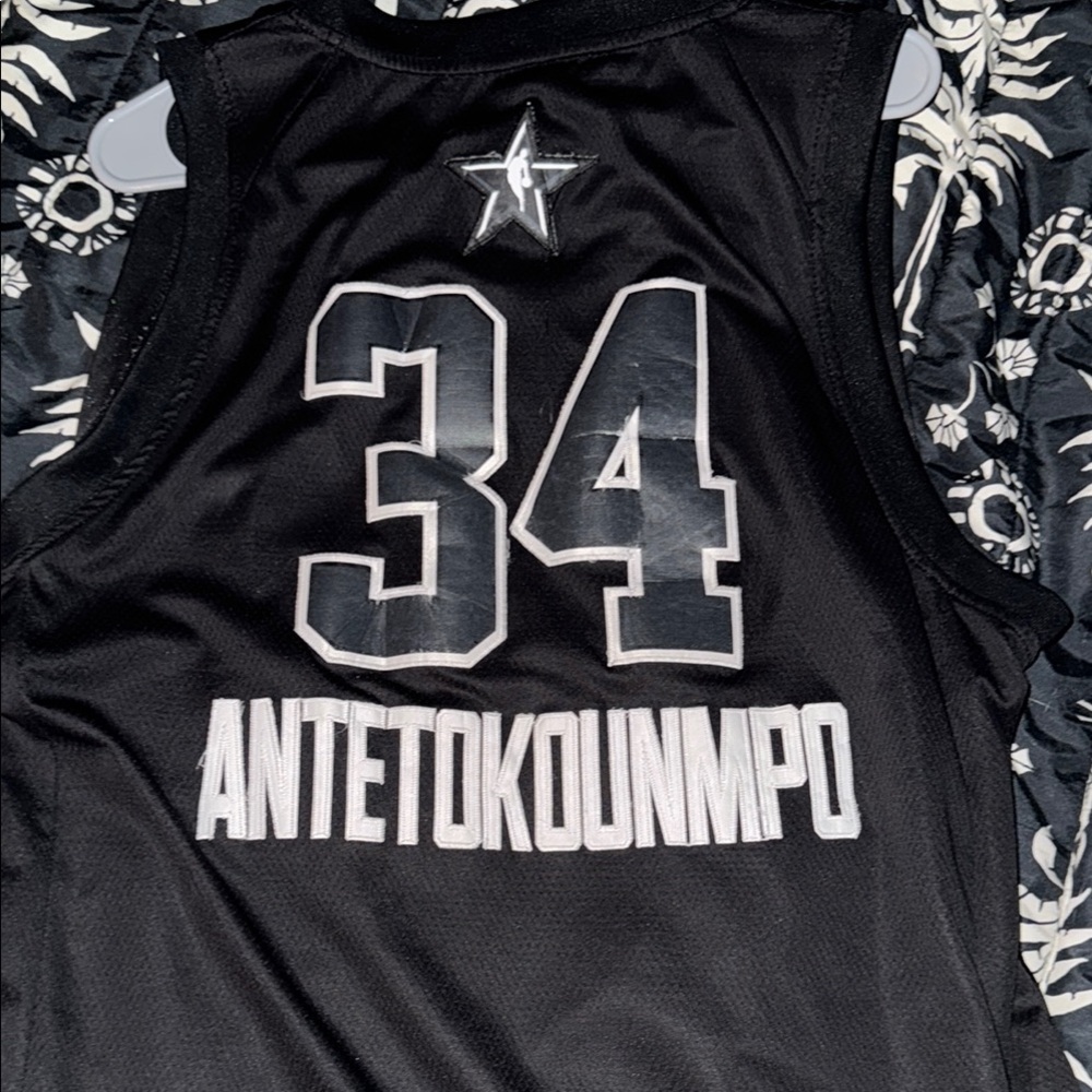Black Basketball Jersey with Silver Details